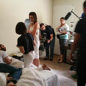 Behind the scenes on the film set of the short drama Lapse in Los Angeles