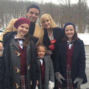 Morales Family - A MOST VIOLENT YEAR Oscar Isaac, Jessica Chastain, Daisy Tahan, Giselle Eisenberg, Taylor Richardson