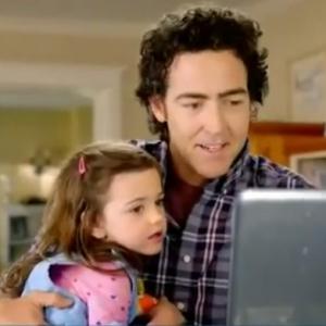 Actress Abby Ryder Fortson qv and her real life father Actor John Fortson qv starring in this 2014 commercial for Allstate directed by Clay Weiner qv