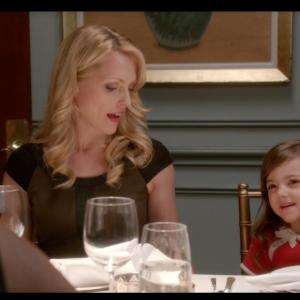 Abby Ryder Fortson stars as young Clementine questioning Mindy Kaling about her singleness at a dinner party in the episode SK8er Man on The Mindy Project 