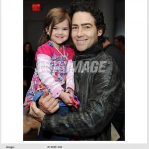 Abby Ryder Fortson with her father Actor John Fortson at the event Santas Secret Workshop