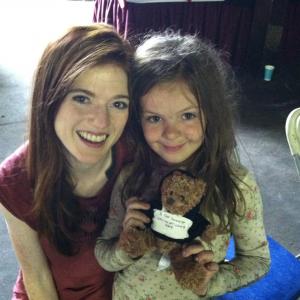 Samara and Rose Leslie during a quick break from filming The Last Witch Hunter