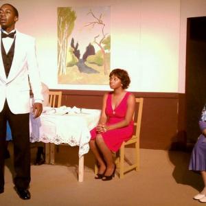 Still of Amechi Okocha Kim Roberts and Gloria Lopez in The Dinner Party 2011
