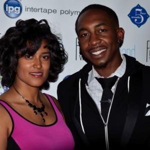 Cerra Vallentine and Amechi Okocha at event of Fashion Week Cleveland 2013