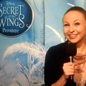 Shelby Wulfert Hosting celebrity interviews at Disneys Secret of the Wings Premier