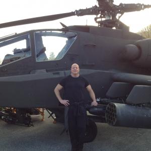 Robert Bates DDS with Attack Helicopter