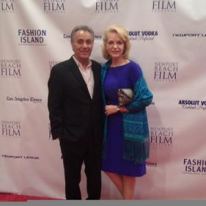 Lynne Alana Delaney and Ruben Roberto Gomez at the Newport Beach Film Festival for the Screening of her film Vibrations