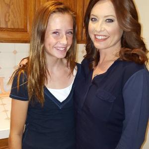 Sarah with actress Melissa Archer Sarah plays the child version of Melissa Delilah in the movie South 32