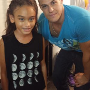 Summer Parker and Greg Finley on set of CW StarCrossed