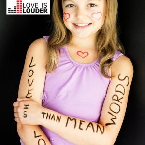 LOVE IS LOUDER AntiBullying Photo Campaign for The Kids Help Phone