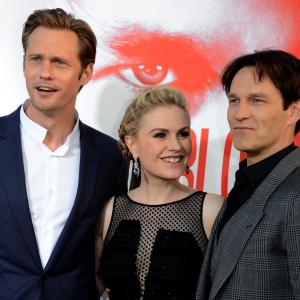 Anna Paquin Alexander Skarsgrd and Stephen Moyer at event of Tikras kraujas 2008