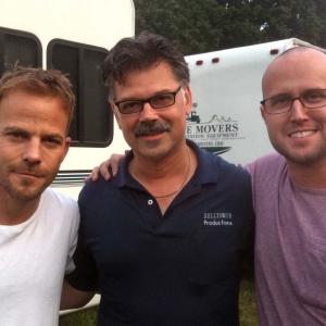 Stephen Dorff Stephen R Campanella and Ryan Ross on the set of Tomorrow Your Gone