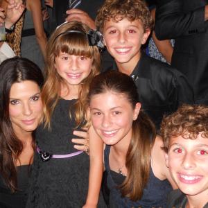 Sandra Bullock, Sydney Rouviere, Koby Rouviere, Taylor Rouviere and Zack Rouviere, Change-Up Premiere (2011)