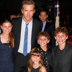 Taylor Rouviere, Ryan Reynolds, Sydney Rouviere, Koby Rouviere and Zack Rouviere, Change-Up Premiere (2011)