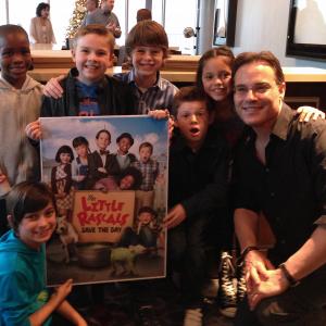 Drew Justice with cast of Little Rascals and Director Alex Zamm