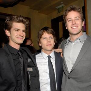 Jesse Eisenberg Andrew Garfield and Armie Hammer at event of The Social Network 2010