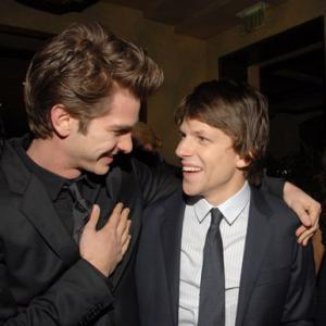 Jesse Eisenberg and Andrew Garfield at event of The Social Network 2010