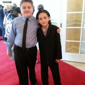 Brice Fisher and Zander Faden at the Young Artist Awards.