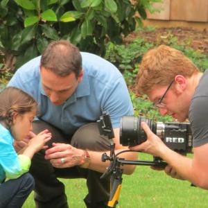 Kelsey and cast Dad filming The Traveler a 168 film project that made it to top 22 finalist in LA