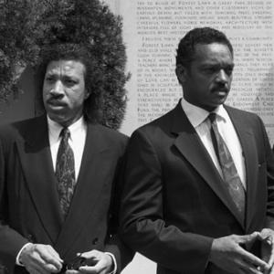 Lionel Richie and Jesse Jackson at Sammy Davis Jr.'s funeral