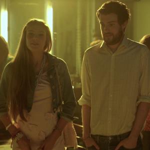 Still of Clare Fettarappa and Jack Whitehall from fresh Meat