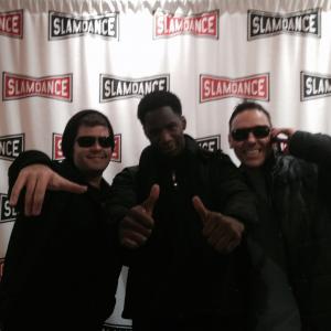 With Actor Rasheed Stephens and Publicist Josh Mitchell at Slamdance Film Festival in Utah