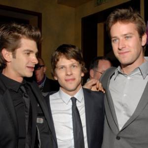 Jesse Eisenberg, Andrew Garfield and Armie Hammer at event of The Social Network (2010)