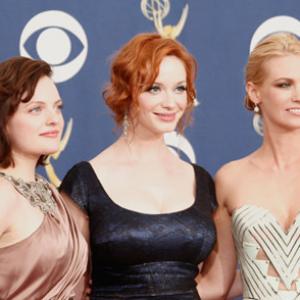 Still of January Jones, Elisabeth Moss and Christina Hendricks in The 61st Primetime Emmy Awards (2009)