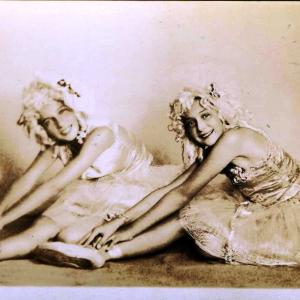 OUR SCREENPLAY BEAUTY STASIA ALEXINISKA with her sister Laricia (Victor's young girlfriends). Stasia was a very talented young ballerina in the 1930's. During the Cold War, Victor helped her escape from USSR using a pretense ballet engagement in Vienna.
