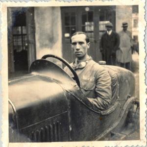 The Italian Racing Team in Lwow circa 1932 The racecar driver is likely Achille Varzi or Tazio Nuvolari Photo shot by Victor Perantoni