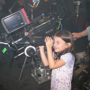 Dalila Bela Using the Camera on the Set of Supernatural