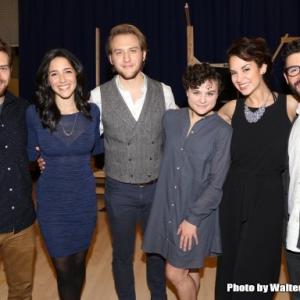 Fiddler on the Roof on Broadway media day also pictured Ben Rappaport Nick Rehberger Melanie Moore Alexandra Silber Adam Kantor