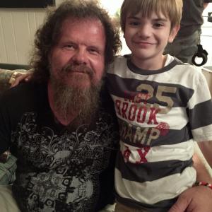 Sawyer Bell with Tom Proctor (Nashville, Guardians of the Galaxy) on the set of The Last Possession