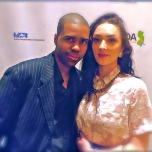 Director Michael Ray and French actress/model Barbara Beddouk at 2014 Garden State Film Festival