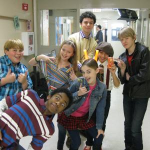 Bridget with the cast of 
