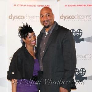 Leading man and lady on the Red Carpet at the movie premiere of Dysco Dreams Entertainment, A Cowards Dream at the Magic Johnson Theater in Largo, Maryland in 2012.