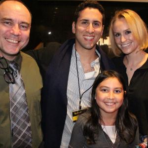 Still of David Aslan (center) and Kristin Coffman at an event for THE LAYOVER.