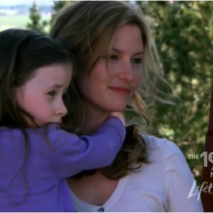 Malia in the arms of her wonderful movie mom, Chyler Leigh from 
