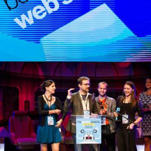 Megan Burns, Tom Grey, Alessandro Schiassi, Sonya Belousova, Miracle Laurie - The 1st Annual Geekie Awards 2013 - Best Webseries: Cosplay Piano
