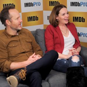 Tammy Blanchard and John Benjamin Hickey at event of The IMDb Studio 2015