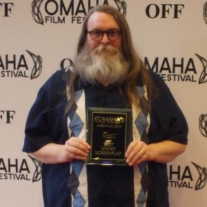Best short screenplay award for Leaving Kansas at the 2014 Omaha Film Festival