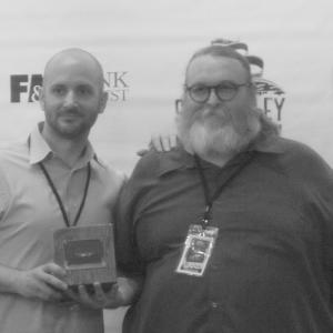 With Mikeal Burgin after winning the Writers Block Award at the 2015 Snake Alley Festival of Film for our My Friend Max script