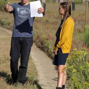 Natalie SaintMartin listens to direction of Jay Weneta for the film Of Far Away Places