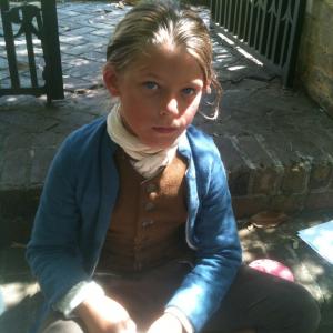 In period costume for the short film Unmerited