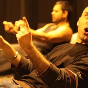 Rehearsal still of How To Make A Killing In Bollywood NLP Theatre
