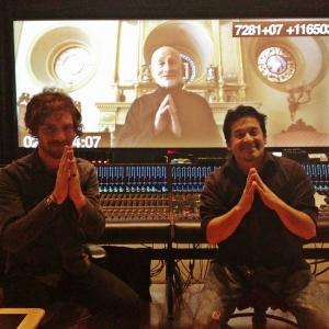 Composer, Tyler Strickland with oscar winner, Gary Rizzo mixing 