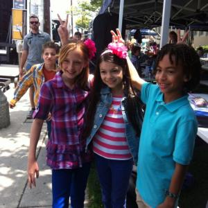 Working on HEB Commercial with Disney Channel Stars China McClain Jaden Betts and Nikki Hahn