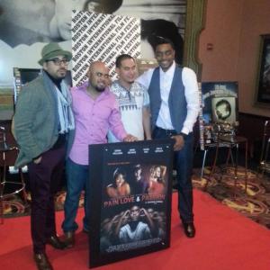 Actor Eric Espinosa, Derek MClaurin and writer Ricky Cano of Pain, Love & Passion at the 11th Annual Boston International Film Festival