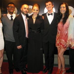 The cast and director of Silent Screams (2014)