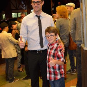 Jacob Robinson and Director Brett Simmons at The Monkey's Paw Los Angeles Premiere.